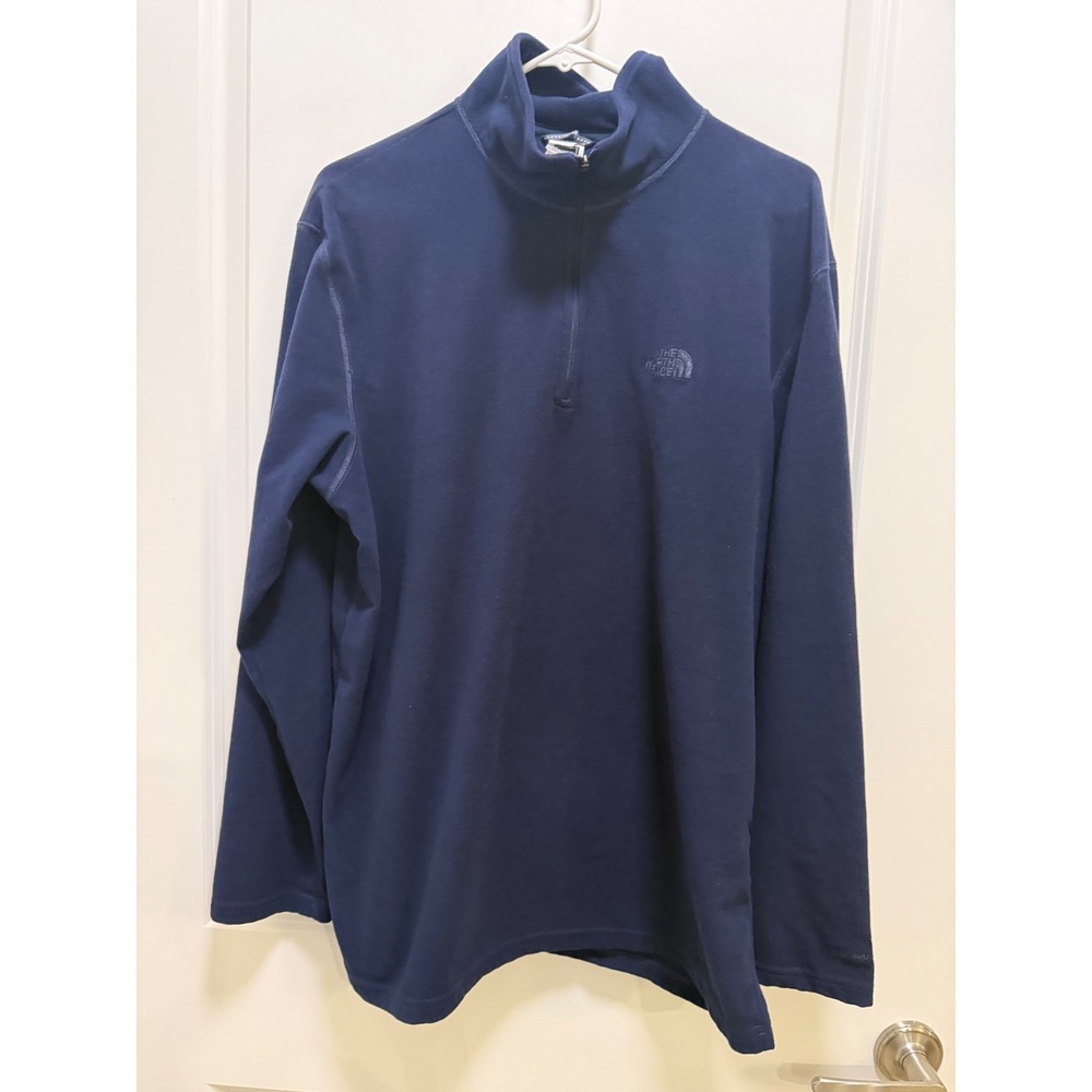 The North Face Mens XL Navy Blue TKA 100 Quarter Zip Fleece Pullover Jacket